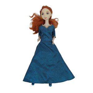 Mattel 2011 Disney Brave Merida Princess Doll 10.5" Toy Blue Dress Red Hair